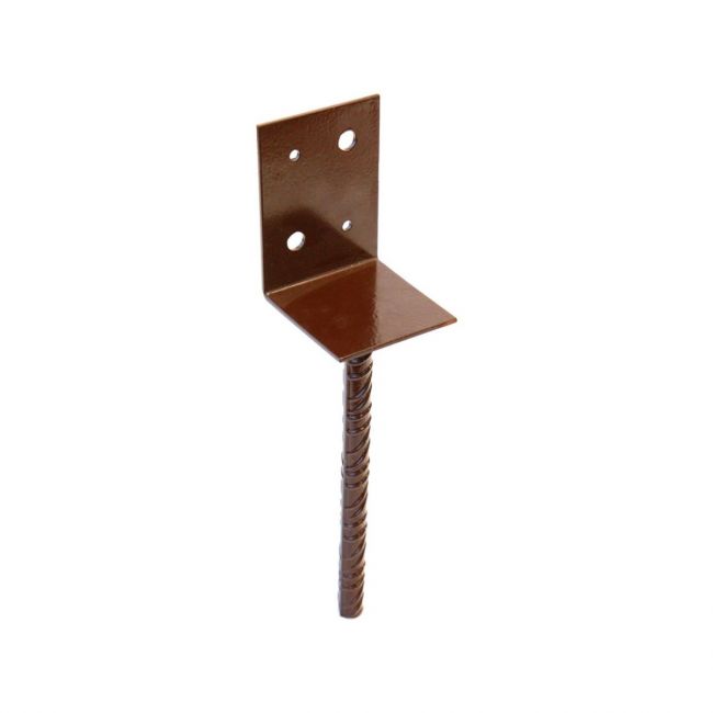 The Brown Railway Sleeper Concrete-In Base Anchor on a White Background 