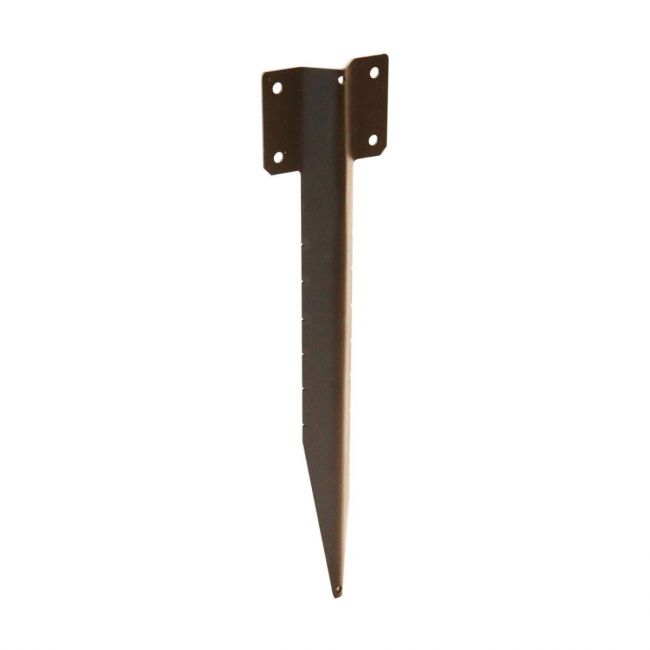The Brown Railway Sleeper Straight Inline Spikes - Single on a White Background 