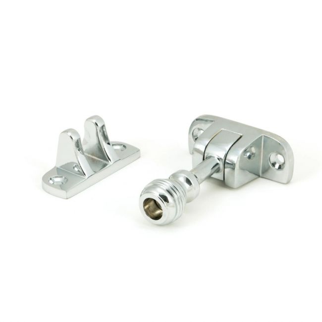 The Classic Reeded Brighton Sash Window Fastener in Polished Chrome on a White Background The Classic Reeded Brighton Sash Window Fastener in Polished Chrome on a White Background