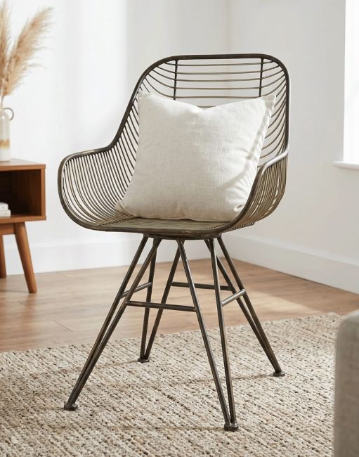 Metal Wire Chair in an Industryle Style