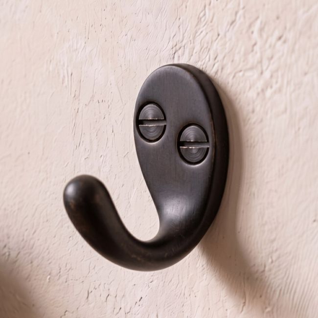 Dark Aged Copper Single Pronged Coat Hook Dark Aged Copper Single Pronged Coat Hook
