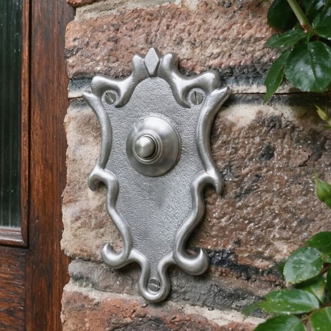 Traditional ornate design door bell push Traditional ornate design door bell push