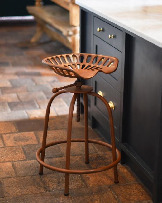 "The Fallow" Rustic Tractor Seat in Situ in the Kitchen "The Fallow" Rustic Tractor Seat in Situ in the Kitchen