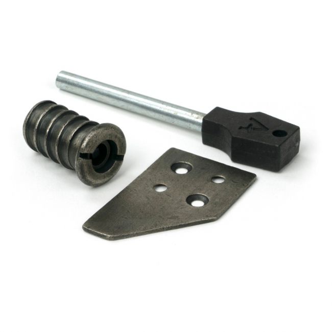 The Flush Fitting Lockable Sash Window Security Stop in Pewter shown on a White Background 