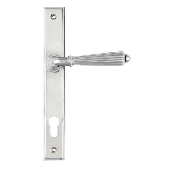 Fluted Slimline Exterior Door Handle - Polished Chrome Fluted Slimline Exterior Door Handle - Polished Chrome