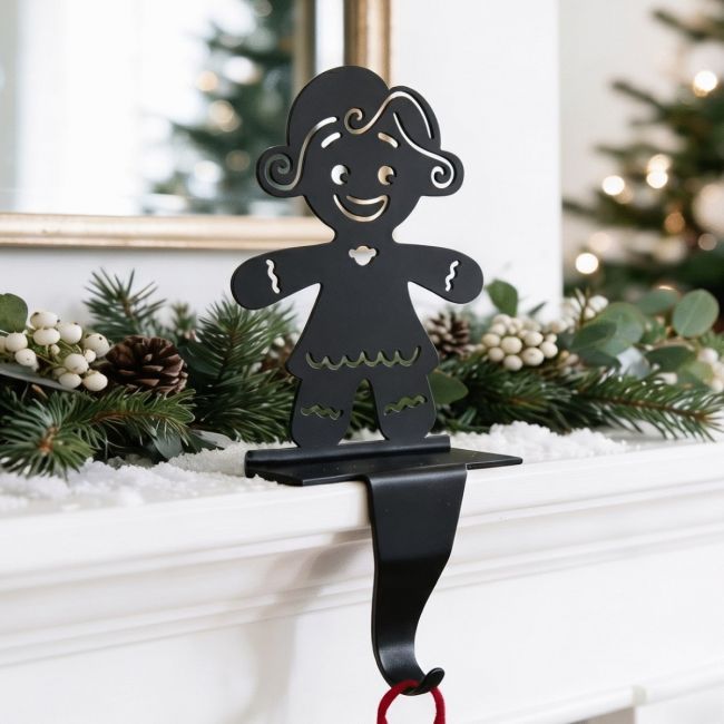 Gingerbread Woman Stocking Holder Created From Iron Gingerbread Woman Stocking Holder Created From Iron