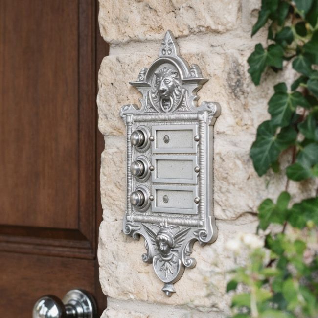 Brushed Chrome “Hazeldon Park" Apartment Bell Push Brushed Chrome “Hazeldon Park" Apartment Bell Push