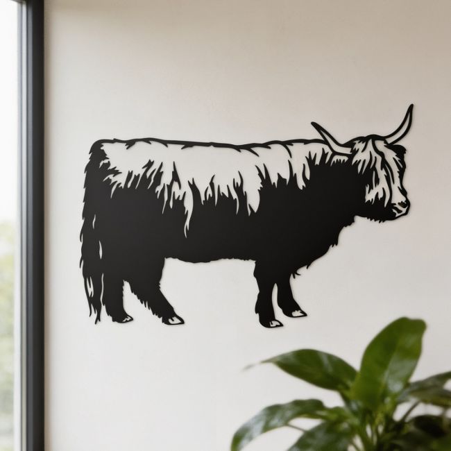 Highland Cow Wall Art in Situ in the Sitting Room