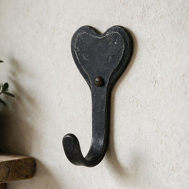 Blacksmith Style Iron Heart Hook Blacksmith Style Iron Heart Hook