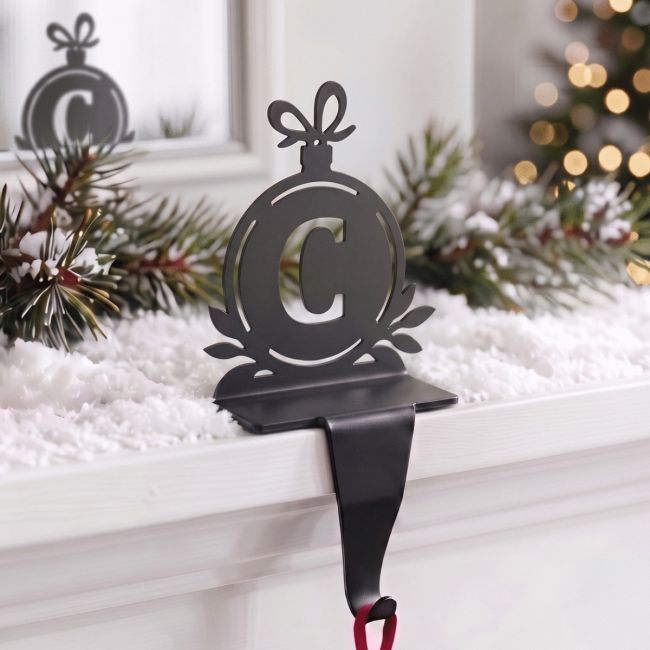Letter C Stocking Holder in Situ
