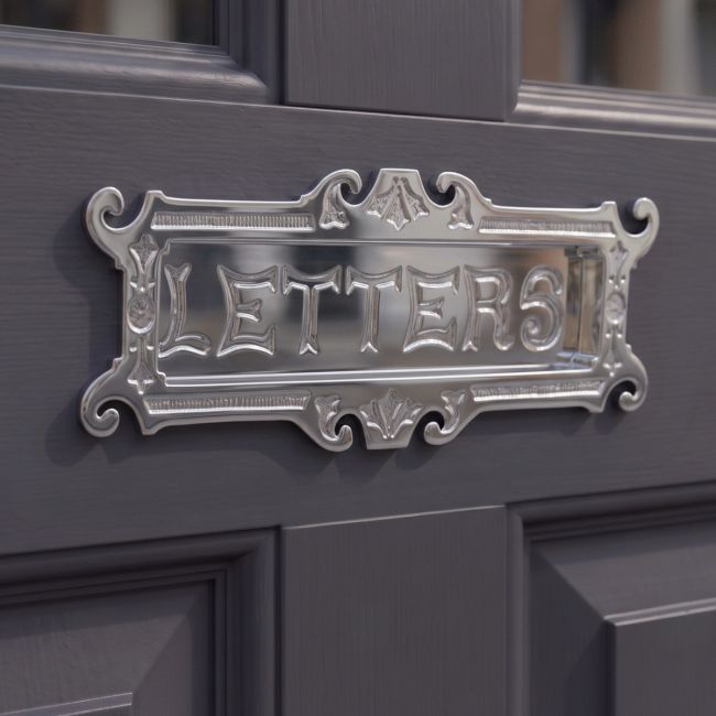 “Lorendale Square” Scrolled Letter Plate “Lorendale Square” Scrolled Letter Plate