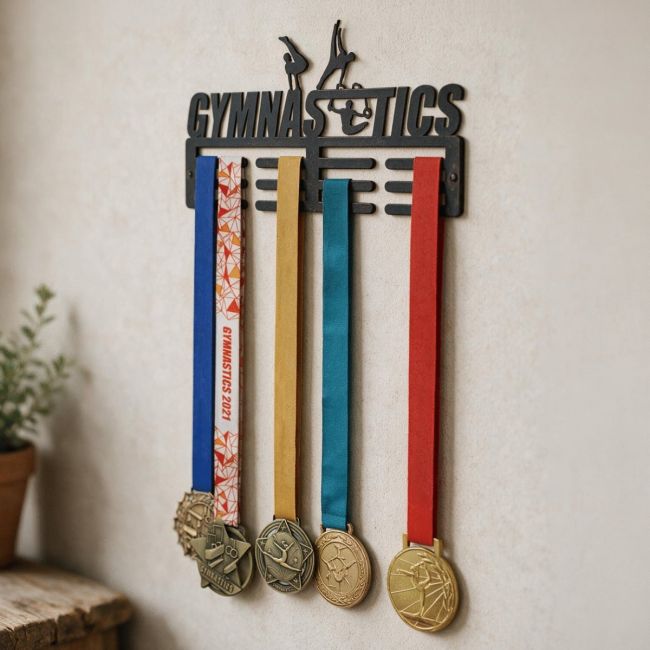 Gymnastics Medal Holder in Black Gymnastics Medal Holder in Black