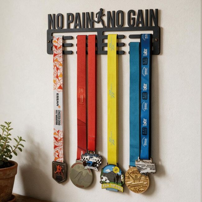 Sports Medal Hanger No Pain No Gain Sports Medal Hanger No Pain No Gain