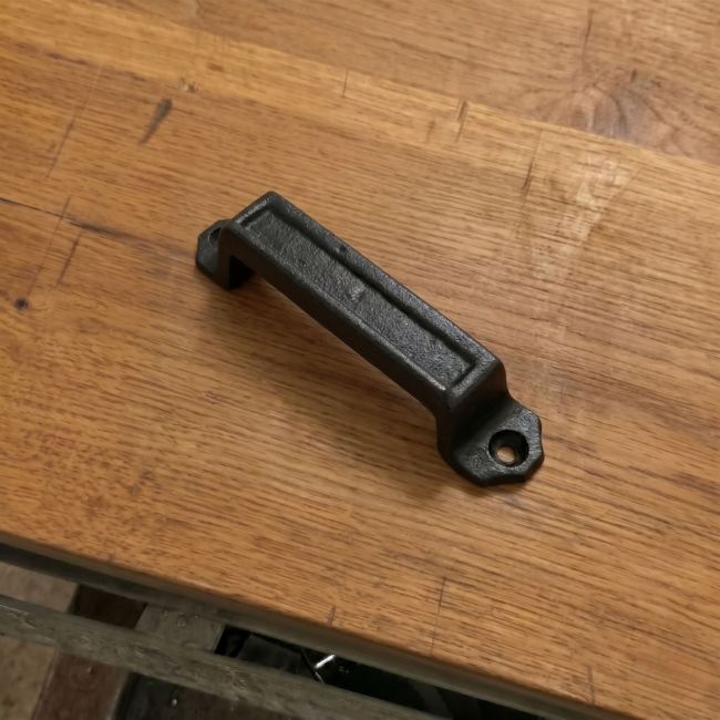 The Medium Iron Rim Lock Keep on a Wooden Workbench - Digital Illustration