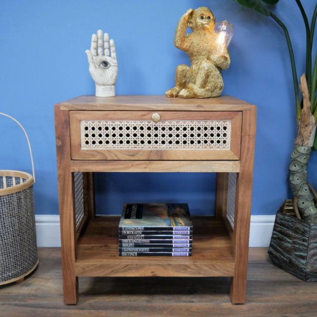 "Moroccan" Bedside Table in Situ "Moroccan" Bedside Table in Situ