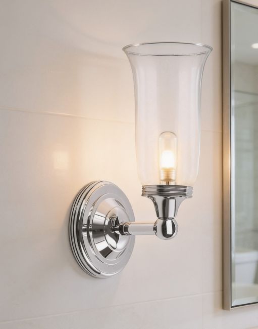 The "Overbury" Polished Chrome Wall Light in a Cream White Interior Home - Digital Illustration The "Overbury" Polished Chrome Wall Light in a Cream White Interior Home - Digital Illustration