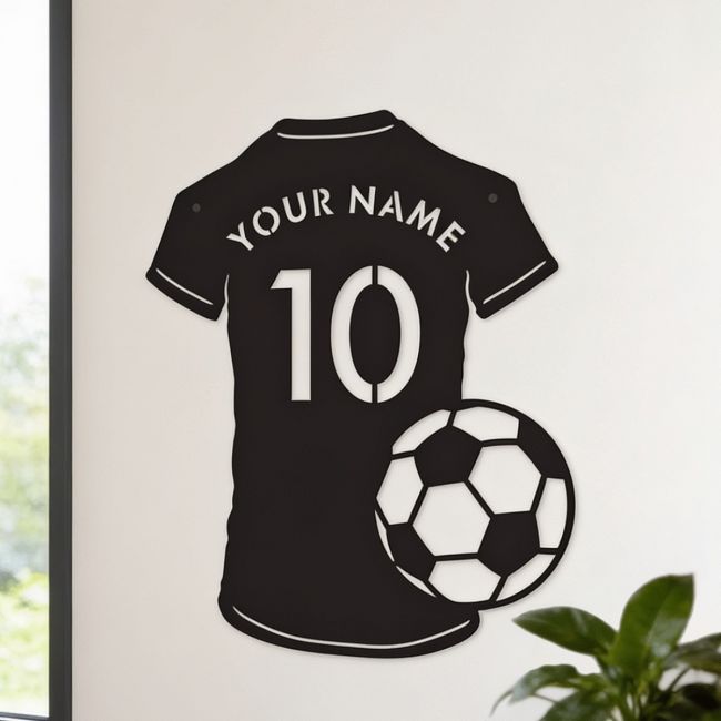 Personalised Football Shirt & Football Wall Art