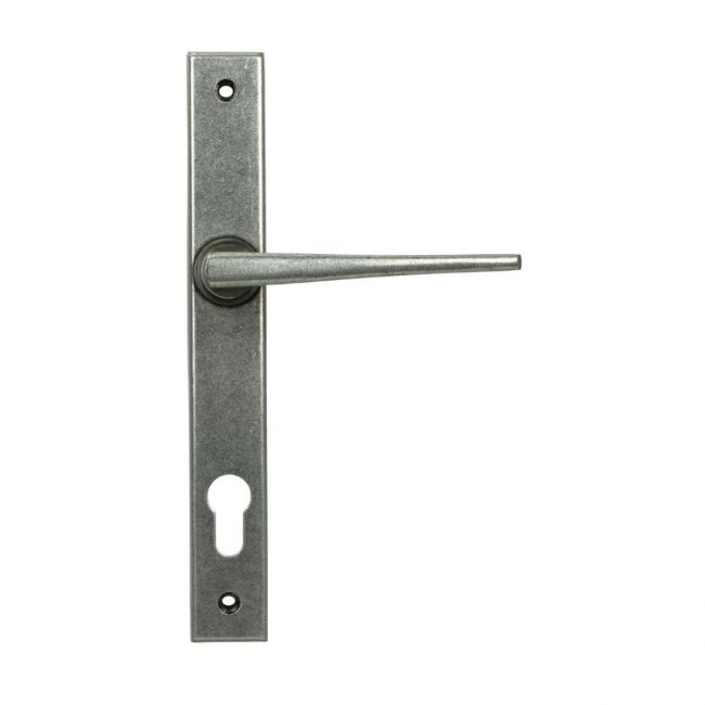 Slimline Espag Lever Door Handle (92mm Centres) - Pewter
