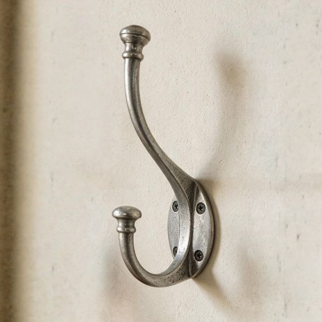 Pewter Wall Mounted Coat Hook Pewter Wall Mounted Coat Hook