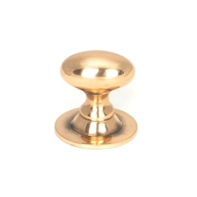 33mm Traditional Oval Cabinet Knob - Polished Bronze