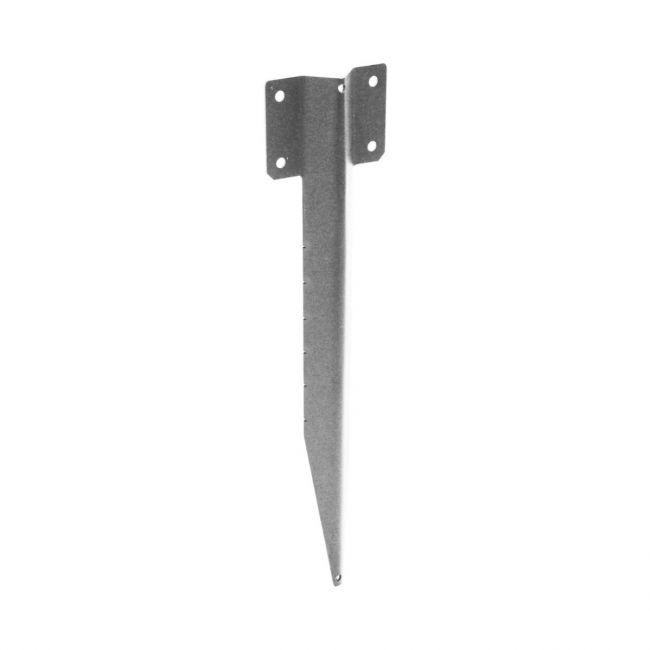 The Pre galvanised Railway Sleeper Straight Inline Spikes - Single on a White Background 