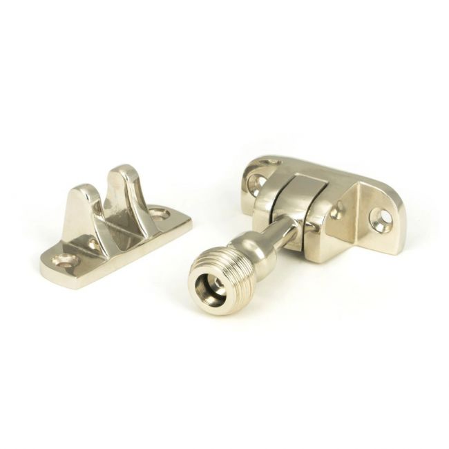 The Radiused Beehive Brighton Sash Window Fastener in Polished Nickel on a White Background The Radiused Beehive Brighton Sash Window Fastener in Polished Nickel on a White Background