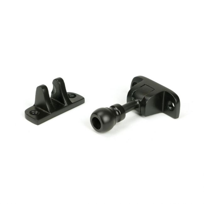 The Radiused Rounded Brighton Sash Window Fastener in Aged Bronze on a White Background The Radiused Rounded Brighton Sash Window Fastener in Aged Bronze on a White Background