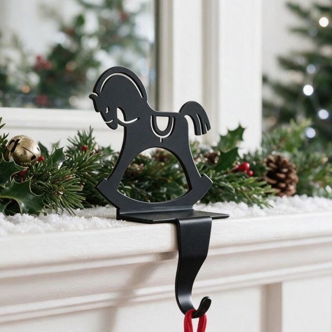 Rocking Horse Stocking Holder Created From Iron Rocking Horse Stocking Holder Created From Iron