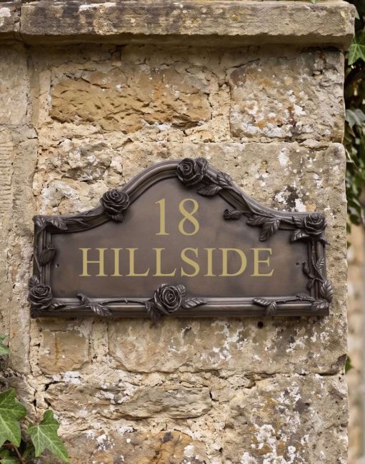 Rose House Name Sign Rose House Name Sign