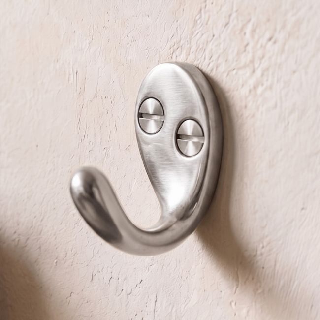 Satin Chrome Single Pronged Coat Hook Satin Chrome Single Pronged Coat Hook