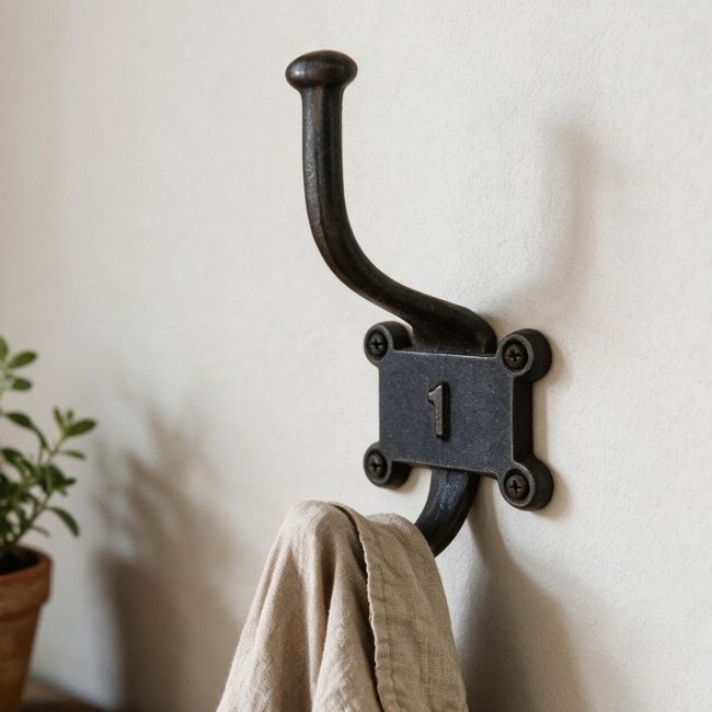 Two Hook Iron Coat Hooks In Numbers One To Five Two Hook Iron Coat Hooks In Numbers One To Five