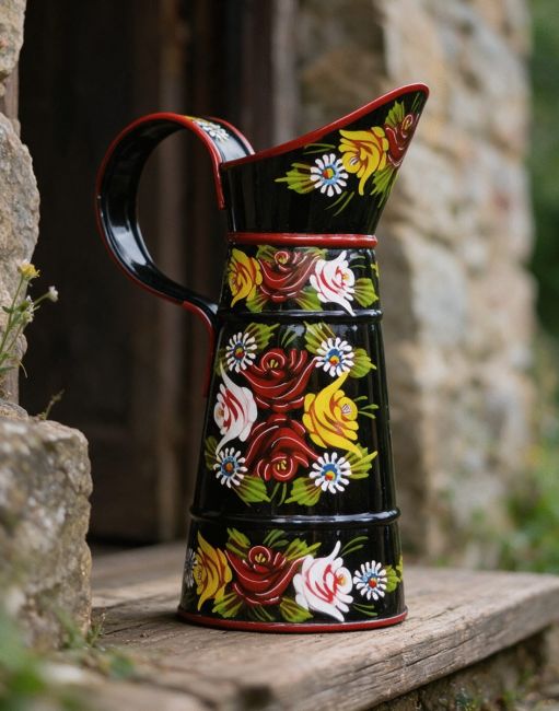 Traditional Narrowboat Jug Finished in Black
