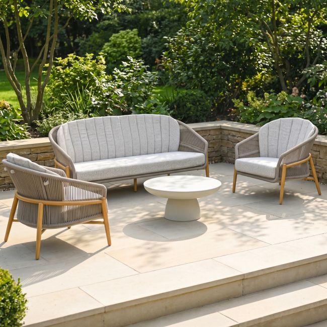 Soria Woven 4-Piece Outdoor Lounge Set