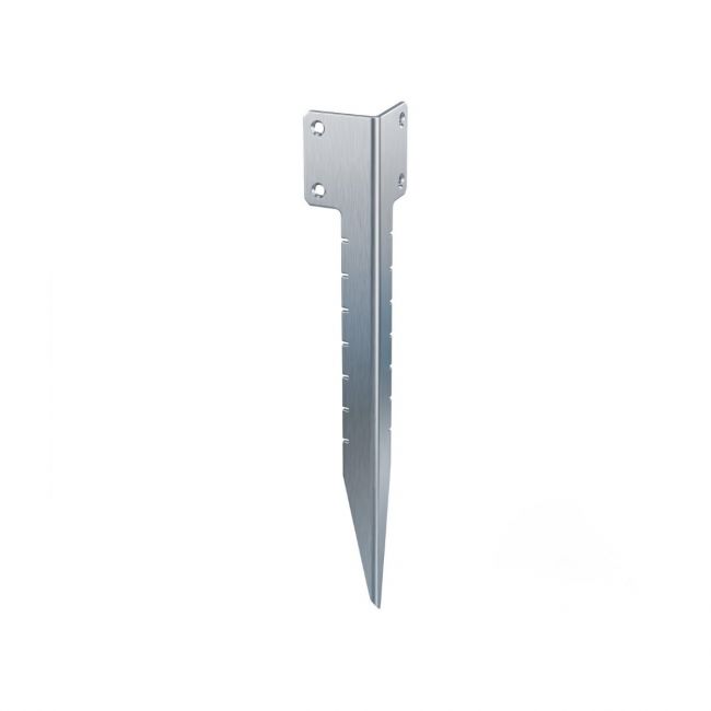 The Stainless Steel Railway Sleeper Corner Spikes - Single on a White Background