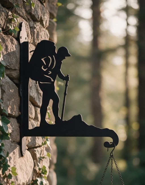 Steel "Backpacking" Hanging Basket Bracket