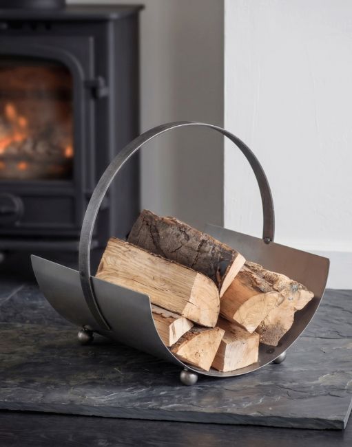 Steel Curved Log Carrier in Situ
