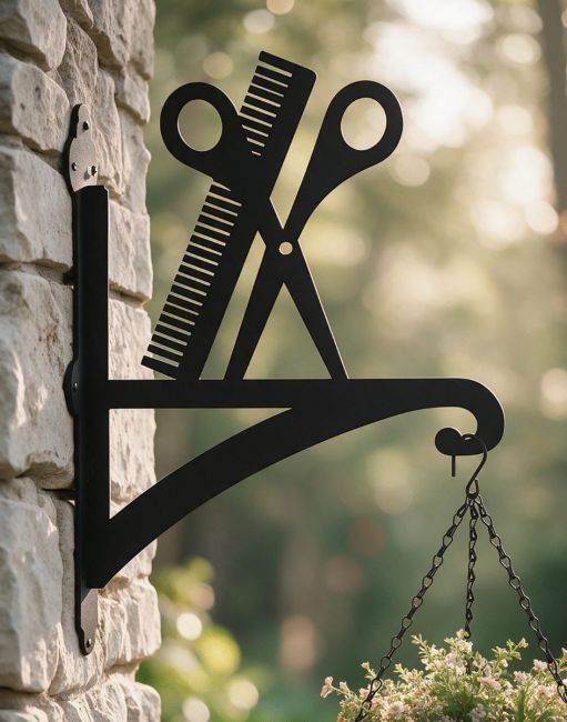 Steel Hairdresser"s Tools Hanging Basket Bracket