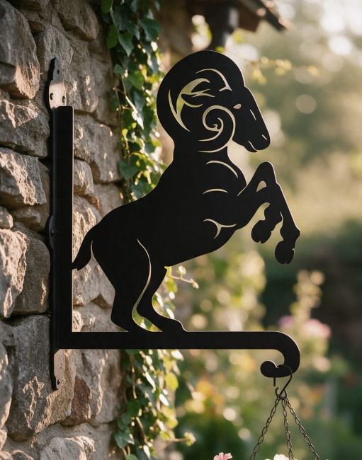 Steel Rearing Ram Hanging Basket Bracket