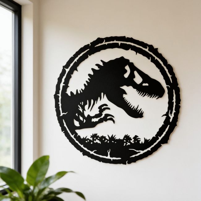 T-Rex Wall Art on a White Wall T-Rex Wall Art on a White Wall