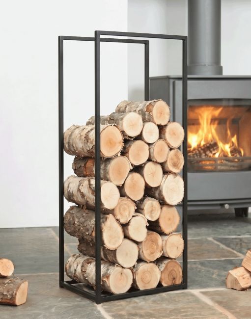 Tall Open Sided Log Holder in Situ Next to the Fireplace Tall Open Sided Log Holder in Situ Next to the Fireplace