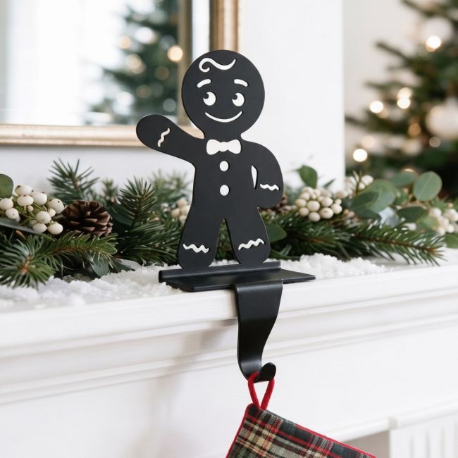 Gingerbread Man Stocking Holder in Situ Gingerbread Man Stocking Holder in Situ