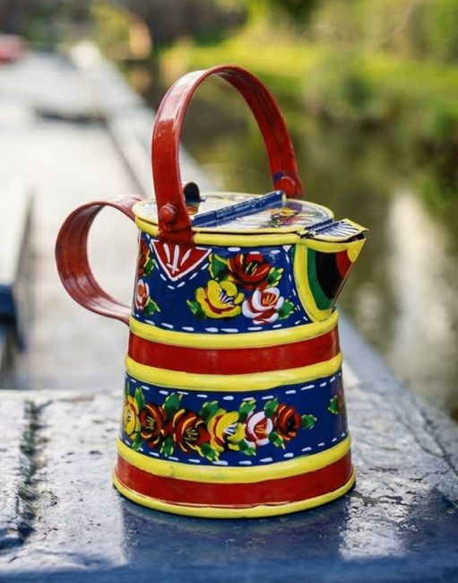 Traditional Watering Can Finished in Blue