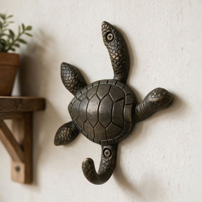 Turtle Coat Hook in an Antique Bronze Turtle Coat Hook in an Antique Bronze