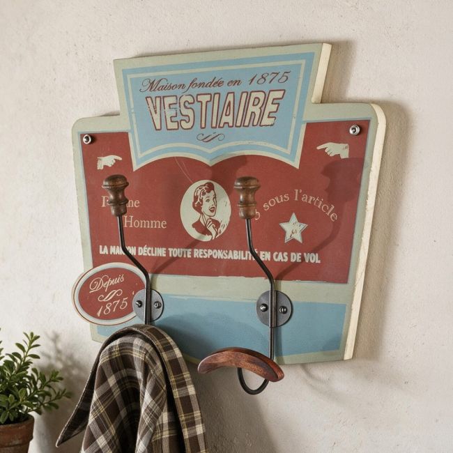 Two Hook Coat Rail - Vestiaire Two Hook Coat Rail - Vestiaire
