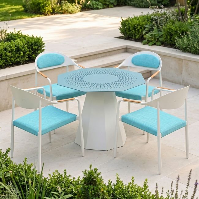 Vortex Rotating Octagonal 4-Seater Outdoor Dining Set