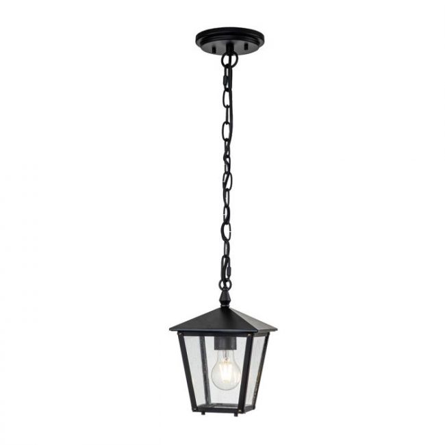 Thorpe Single Bulb Hanging Chain Lantern in Midnight Black Thorpe Single Bulb Hanging Chain Lantern in Midnight Black