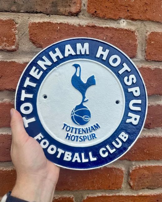 Cast Iron "Tottenham Hotspur Football Club" Sign Cast Iron "Tottenham Hotspur Football Club" Sign