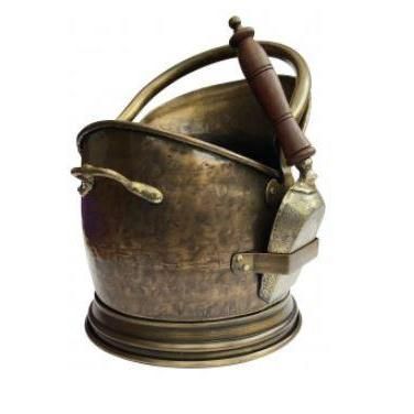Traditional Coal Bucket With Shovel in an Antique Style  Traditional Coal Bucket With Shovel in an Antique Style