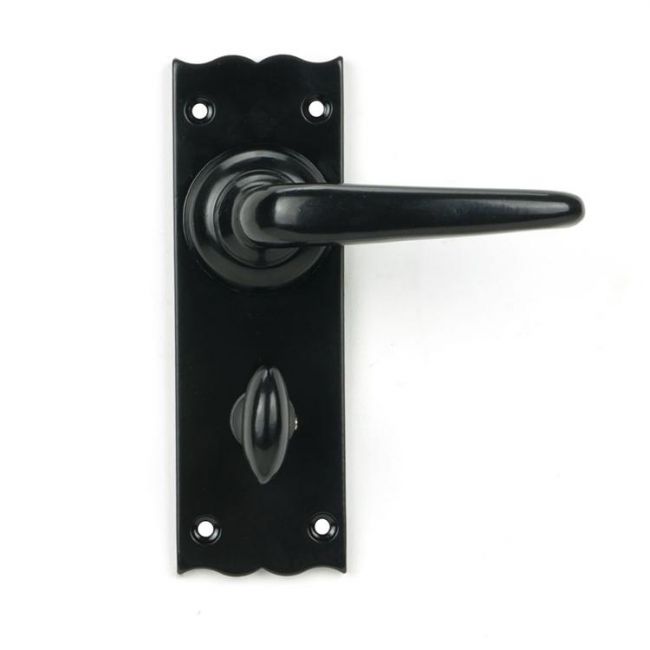 Diamond Bathroom Thumb Lock in a Beeswax Finish Diamond Bathroom Thumb Lock in a Beeswax Finish