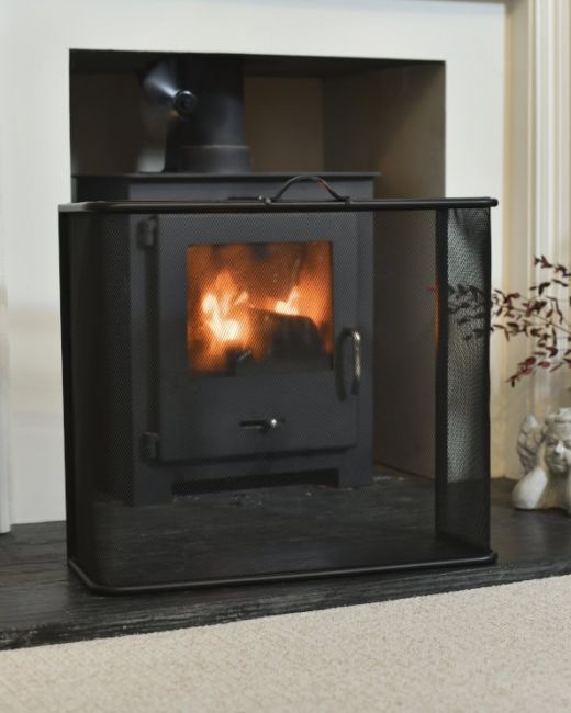 Traditional Black "Highgrove" Fire Guard Main
